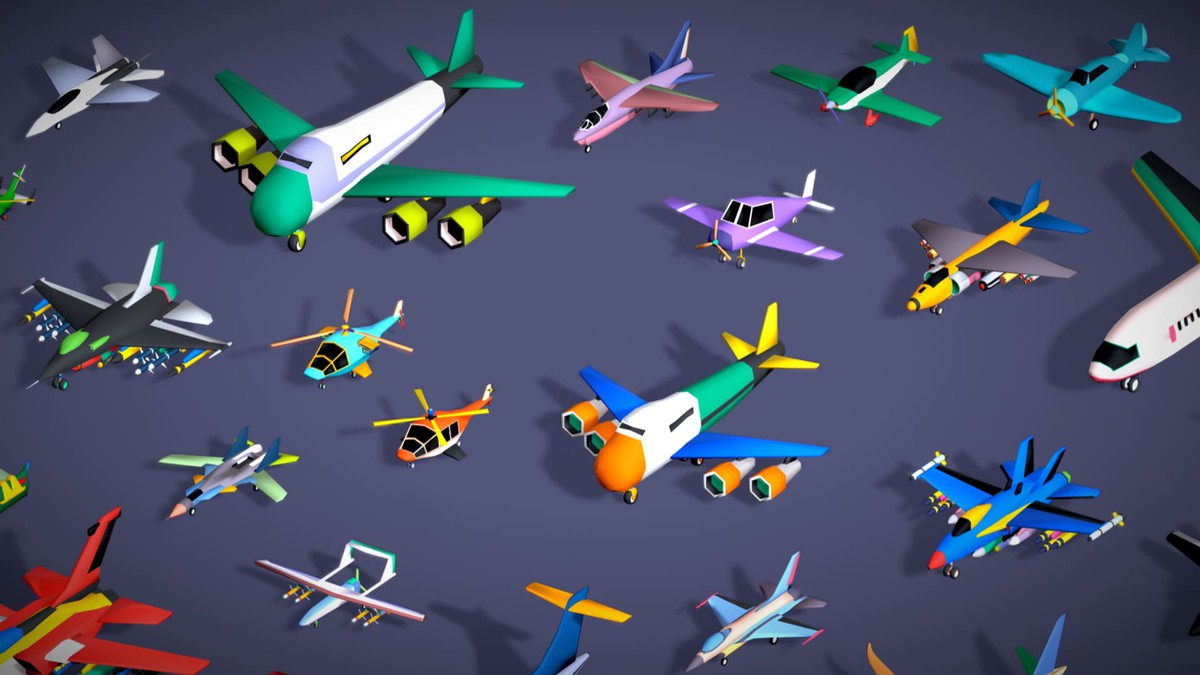 55 Air Vehicle Mega Pack - Toon Air Field - Sky Force Collection - Stylized Set