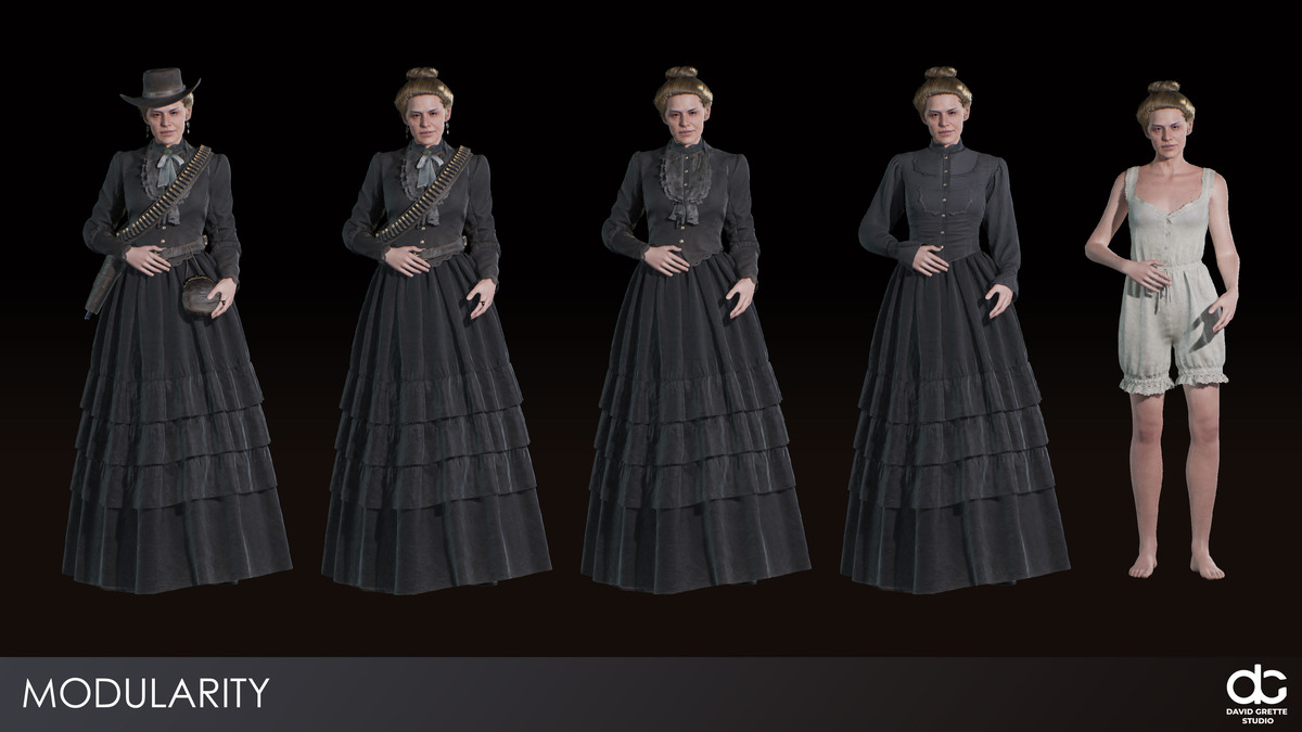 Western Character Louise - Antagonist Citizen Widow Gunner Wild West Woman