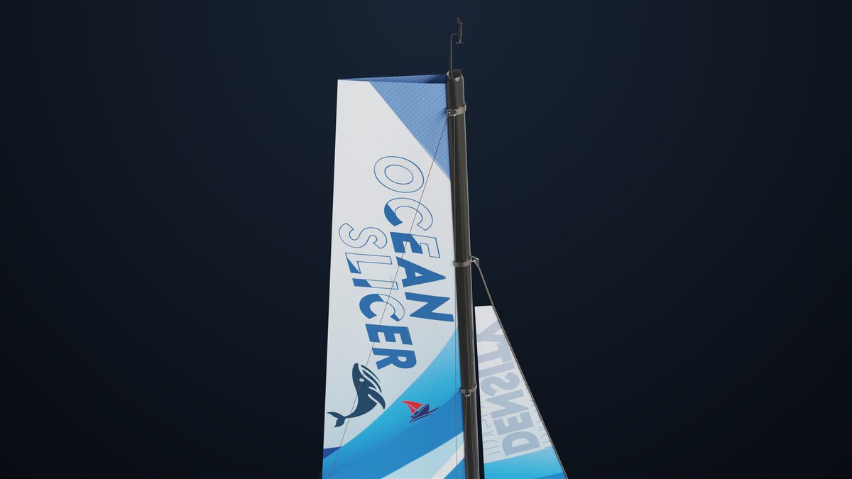 Yacht Hydrofoil Sailing Boat Blue URP HDRP Textures