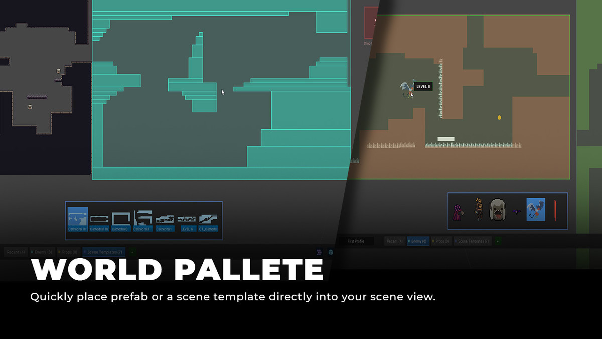 2D Multi Scene Level Designer: MetroidVania/RPG WorldBuilder