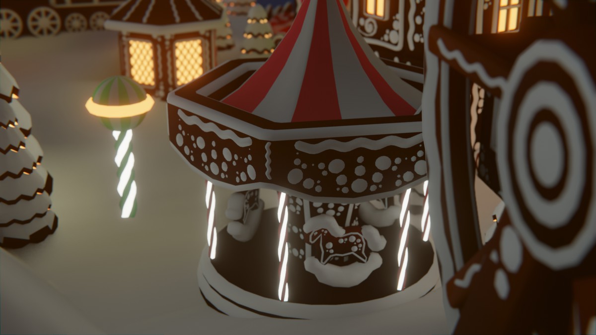 Low Poly Gingerbread Village by IGS