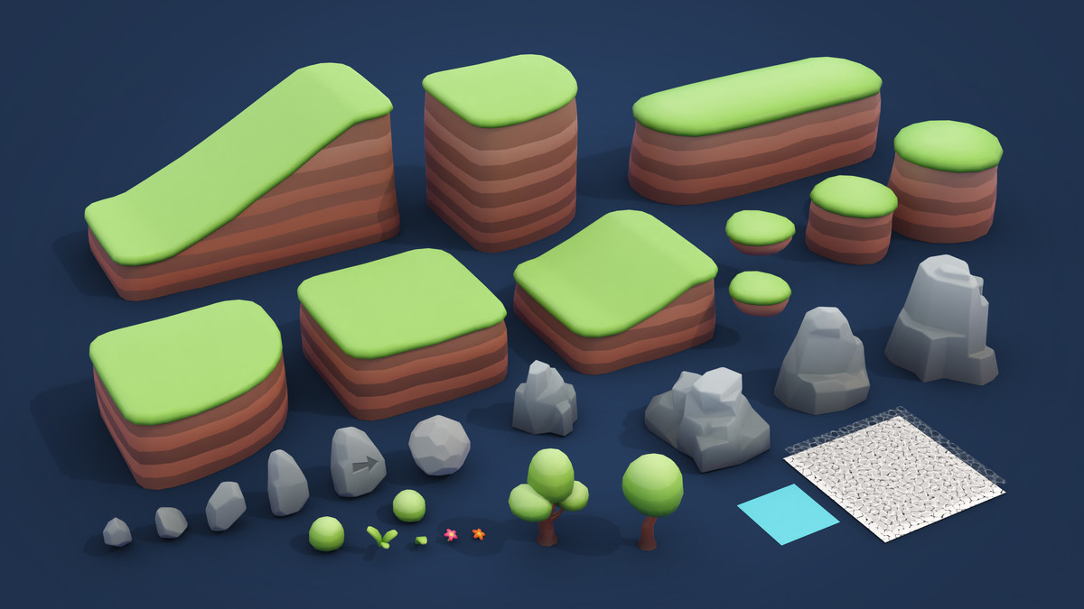 Platformer Deathrun - Low Poly 3D Models Pack