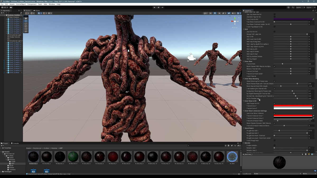 Bio Lines: Gut Man, a Humanoid Character for horror games