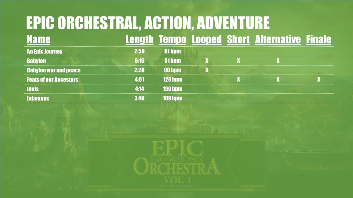 Game Epic Orchestra Music Pack Vol.1