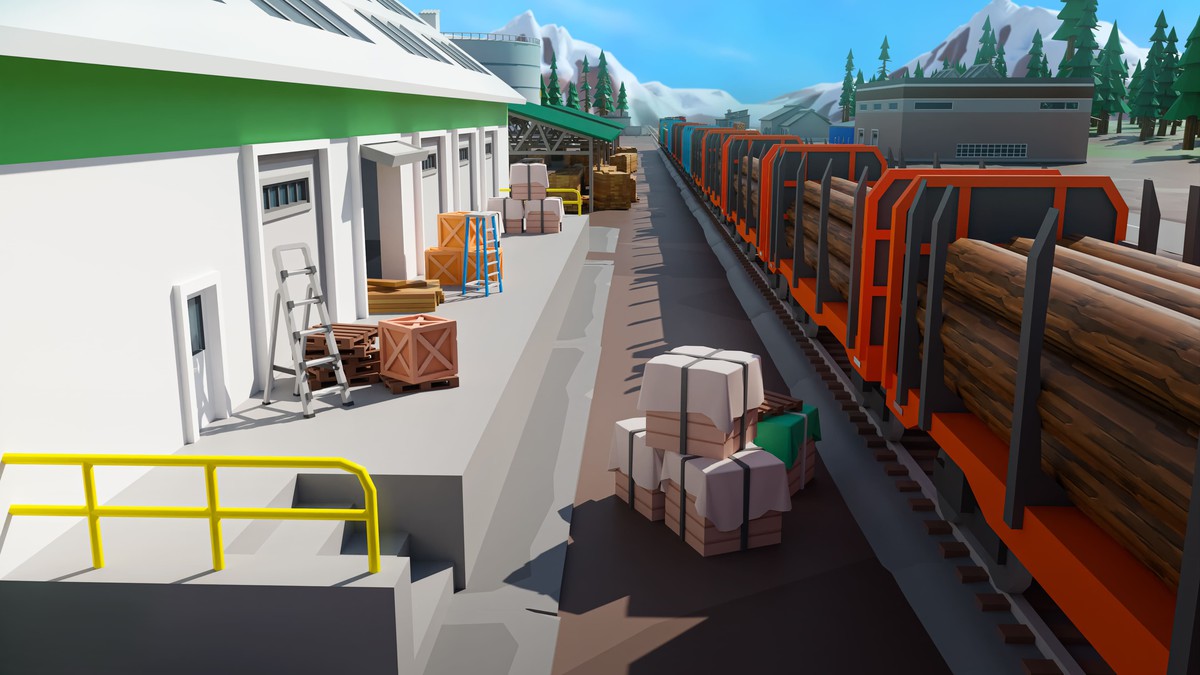 Logging Facility - Low Poly 3D Models Pack