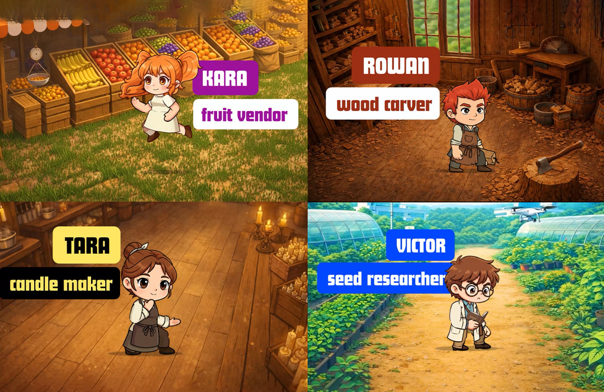 33 Cozy Farming Game NPC Character Pack