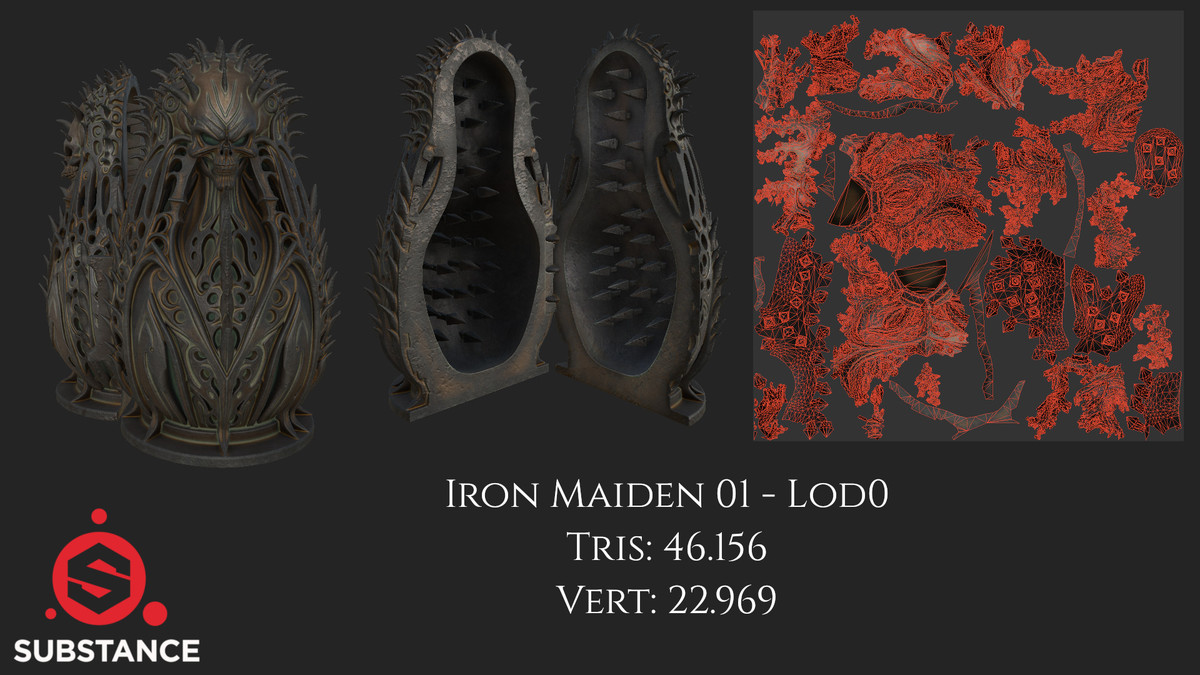 4 Dark Fantasy Iron Maidens