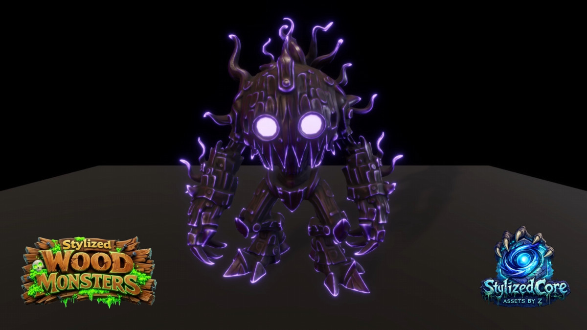 Stylized Wood Monster Pack 2 – Colossus Variant (Animated, LOD, Skins)