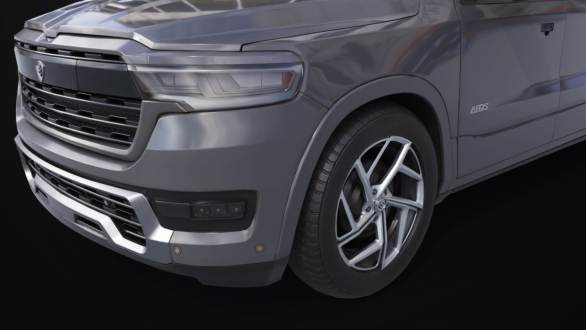 Pickup Truck 03 Grey and White URP HDRP Textures