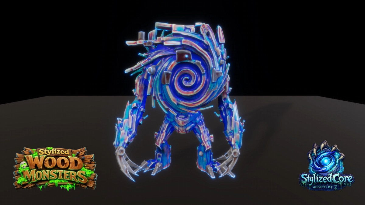 Stylized Wood Monster Pack 2 – Vortex Variant (Animated, LOD, Skins)
