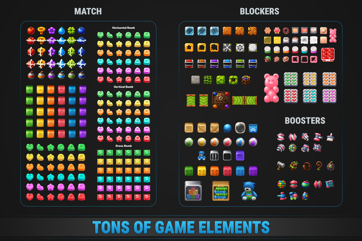 MK Match Puzzle Bundle • 3 Game Templates