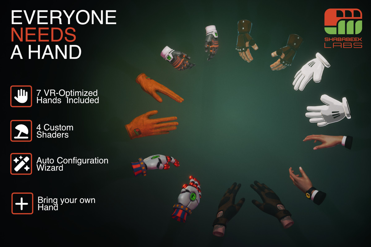 GripCraft VR Interaction Toolkit: 7 Hands Included