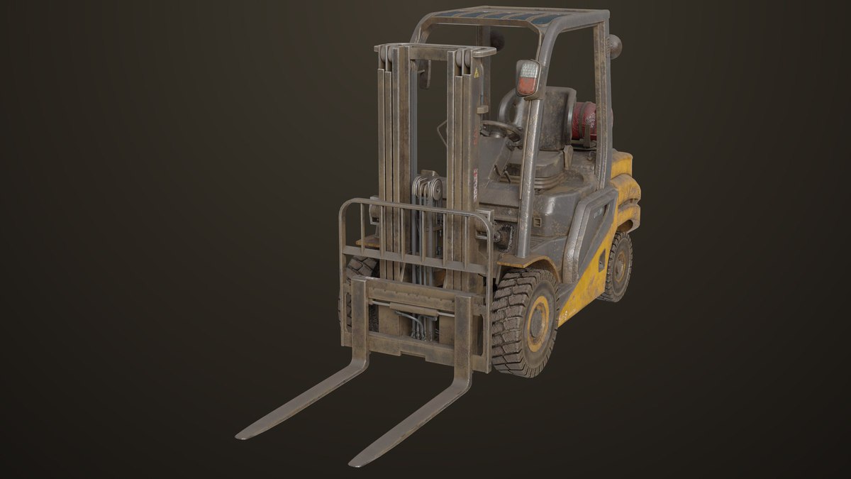 Dusty Forklift Trucks URP HDRP Textures