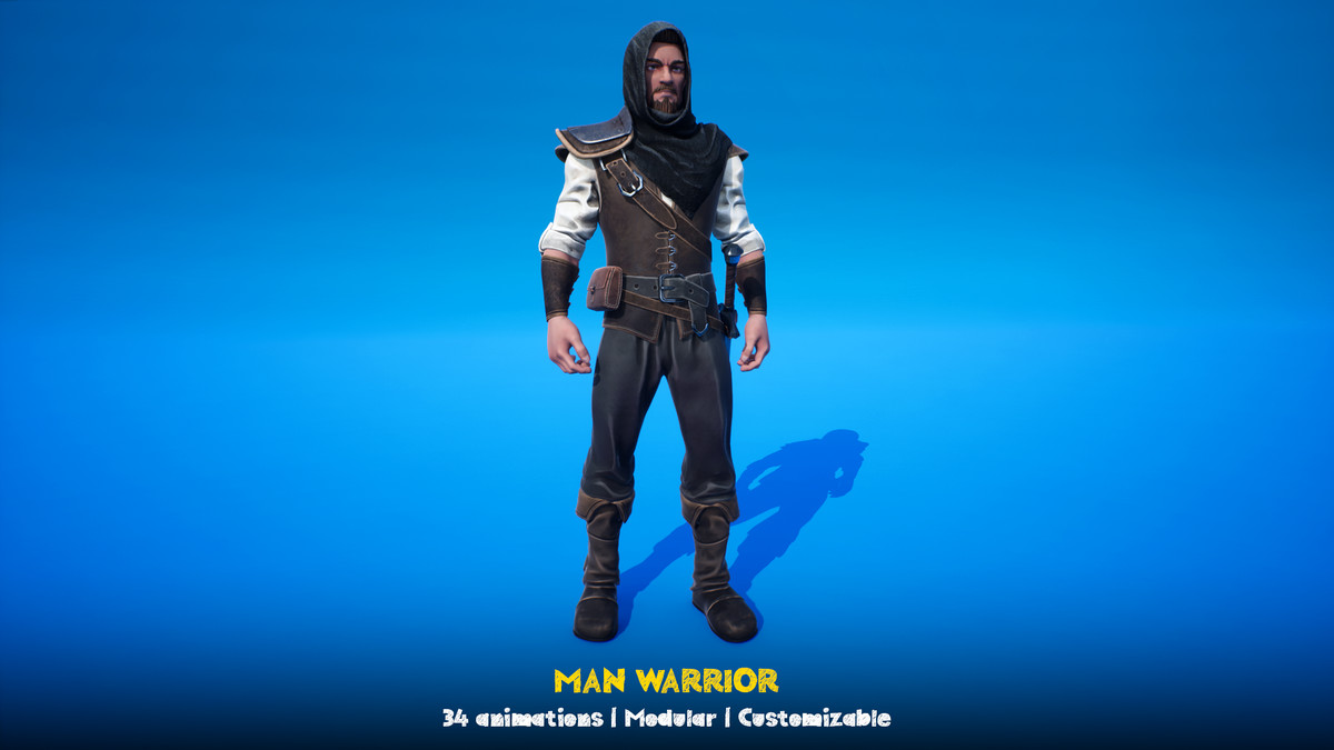 Man Warrior Character