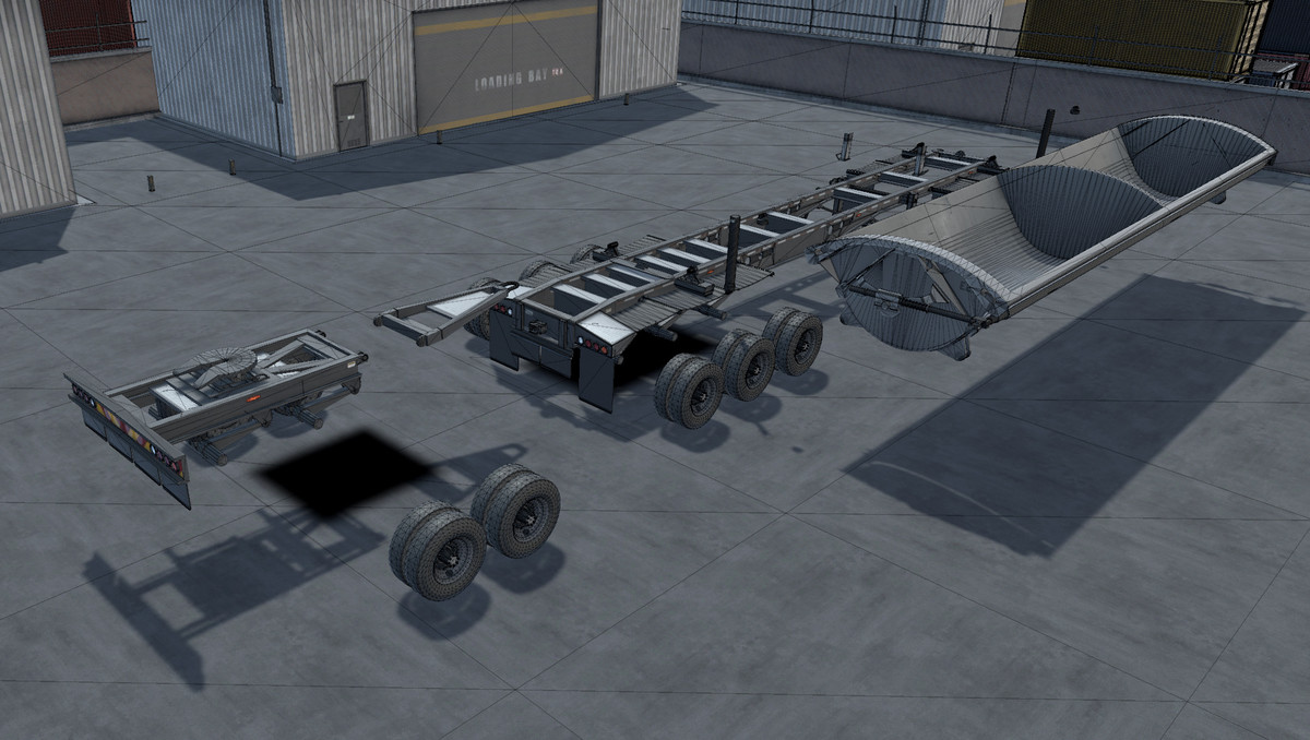 80s cabover sidedump trailer