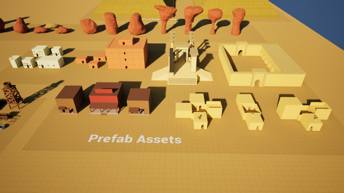 Desert Blockout Kit – 236 Modular Assets | Villages, Temples & Open Worlds