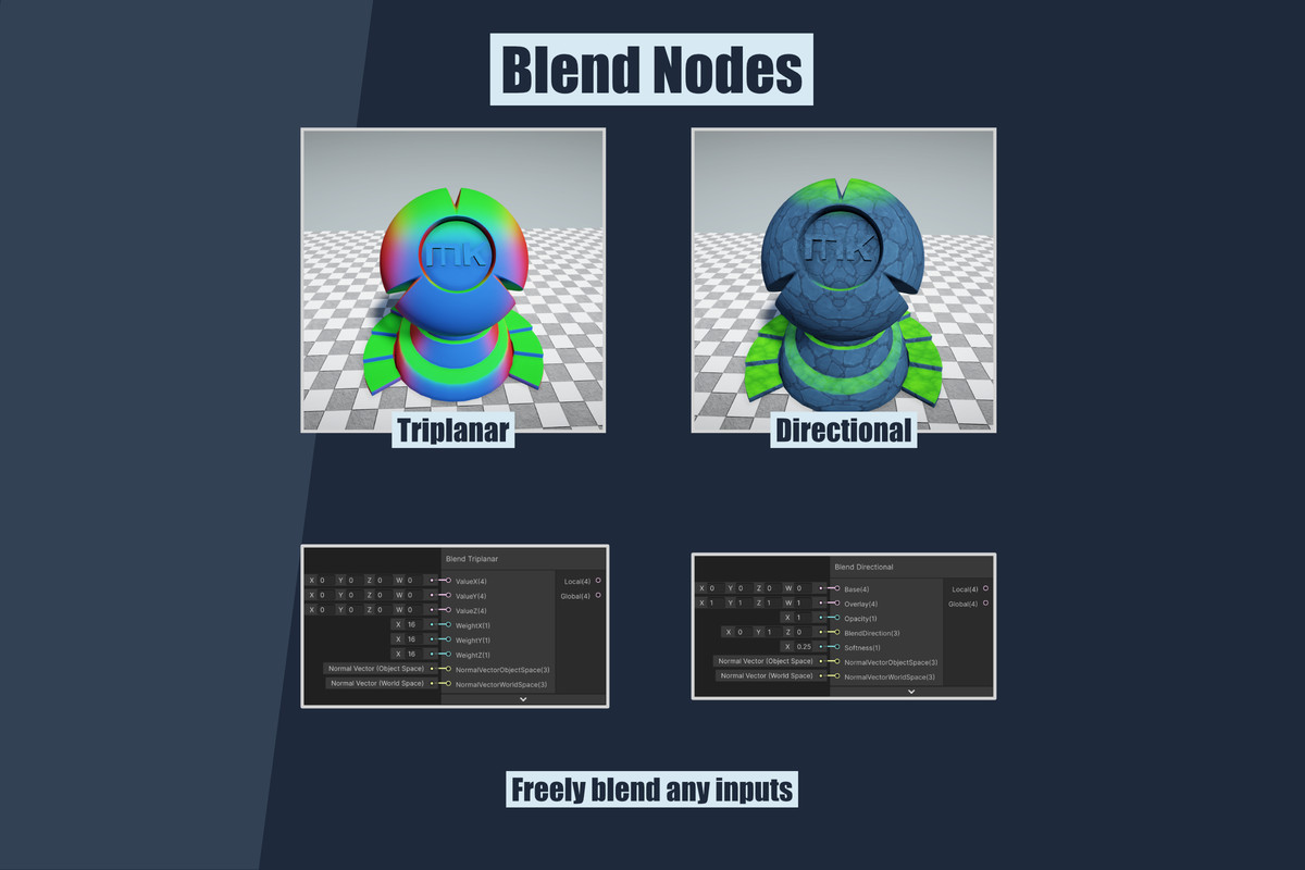 MK Nodes: Triplanar & Directional Mapping for Shader Graph