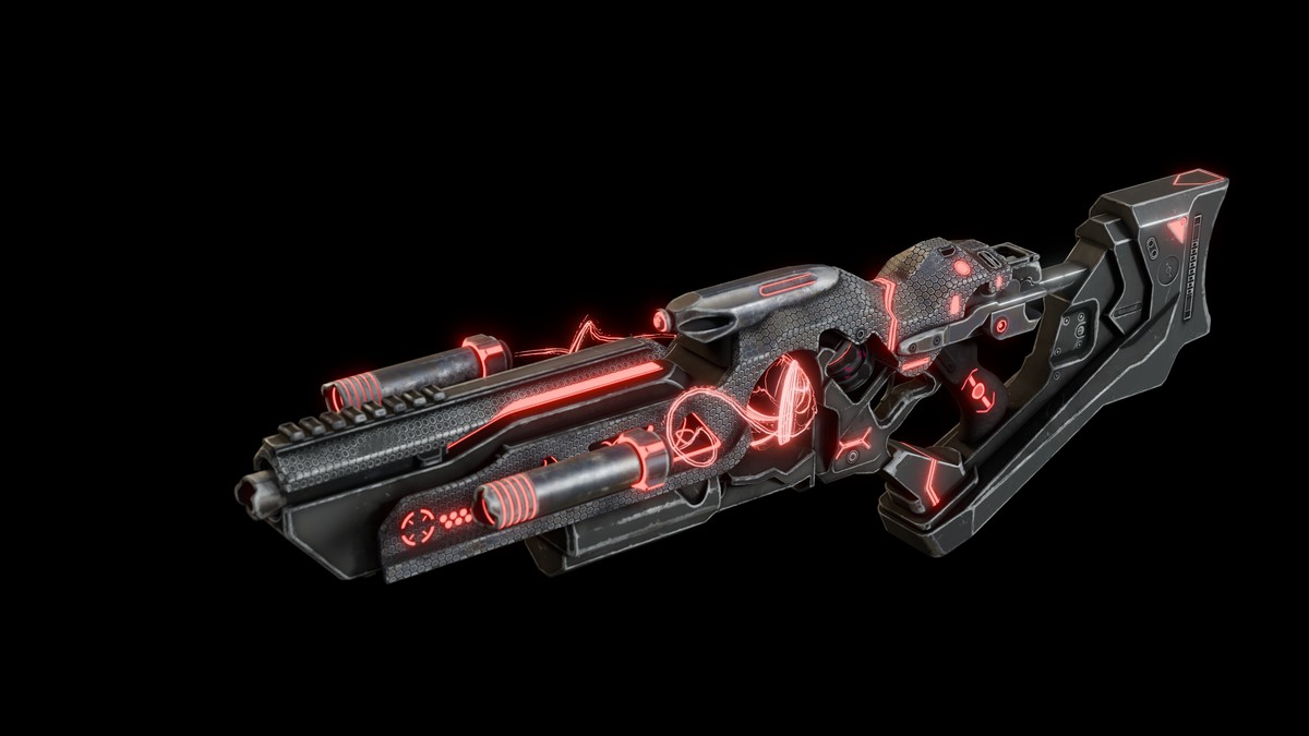 Sci-Fi Weapons - Neon SciFi Shotguns / Scatterguns with 5 Skins per Weapon