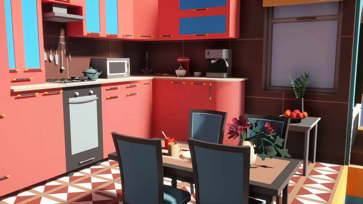 Low Poly 15 Rooms 1000+ objects Vol.2