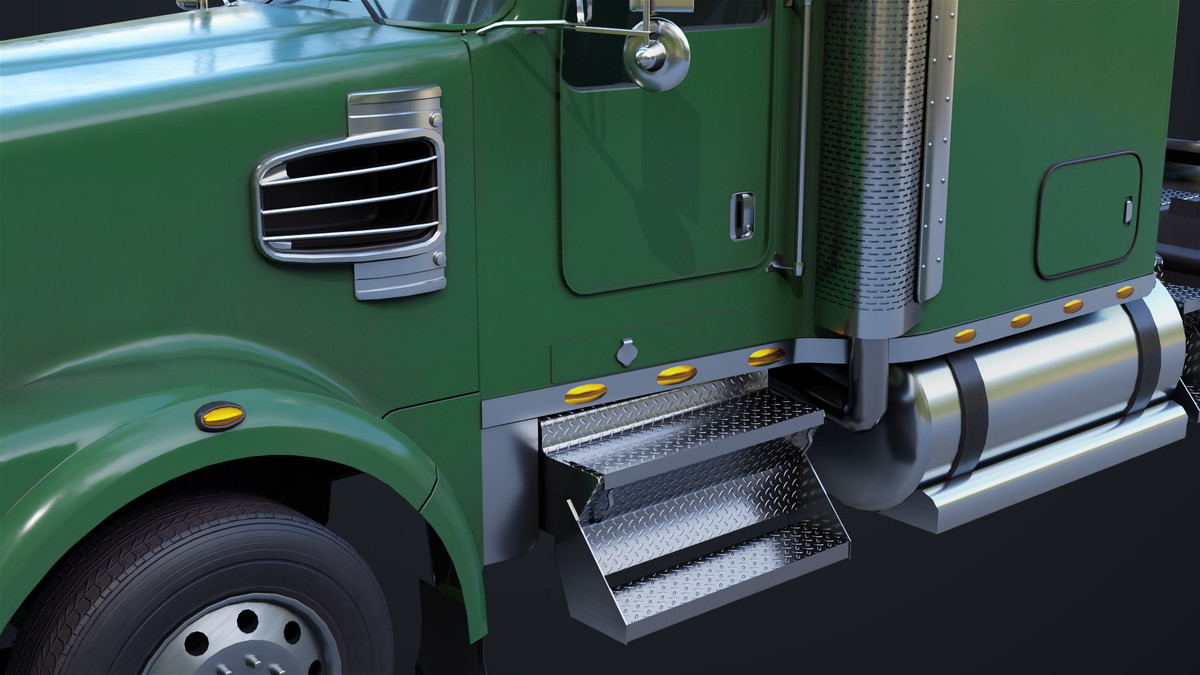 Heavy Truck Chassis 07 Green URP HDRP Textures