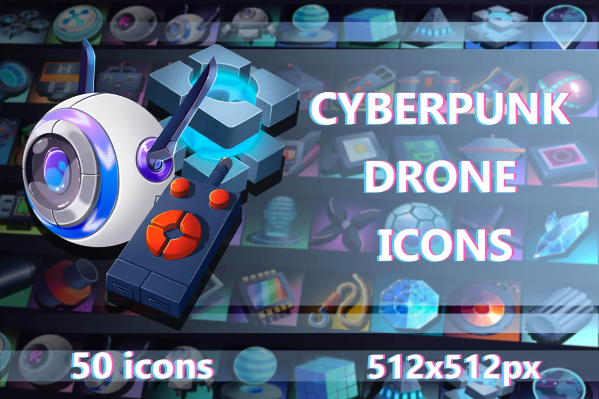 2700 Cyberpunk RPG Icons Pack