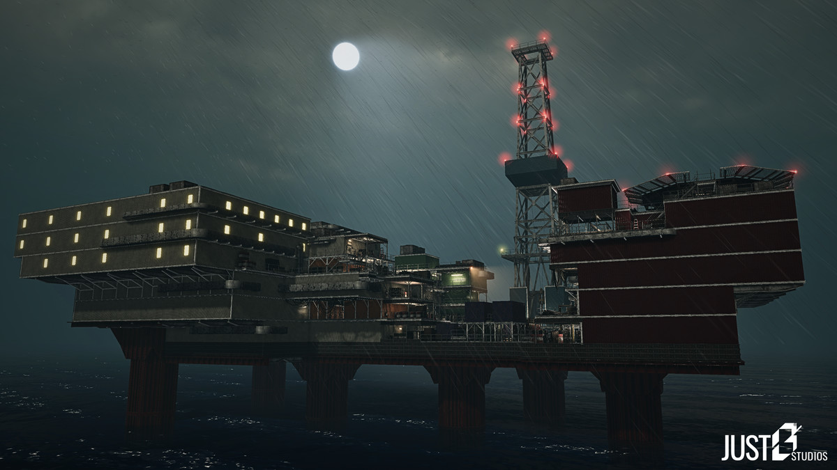 Modular Oil Rig Liope Environment (Ocean,Platform)