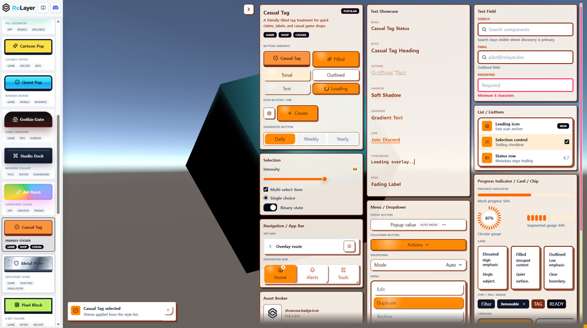 ReLayer - React UI Framework for Unity