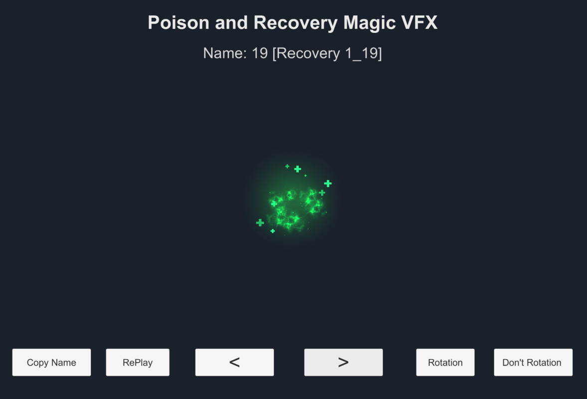 Poison and Recovery Magic VFX