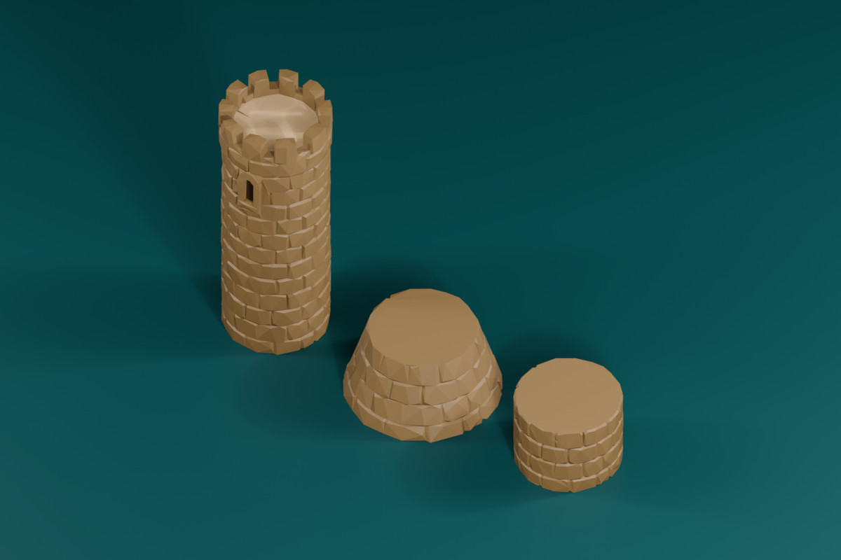Low Poly Modular Medieval Castle Kit