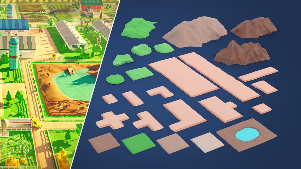 Farm - Low Poly 3D Models Pack