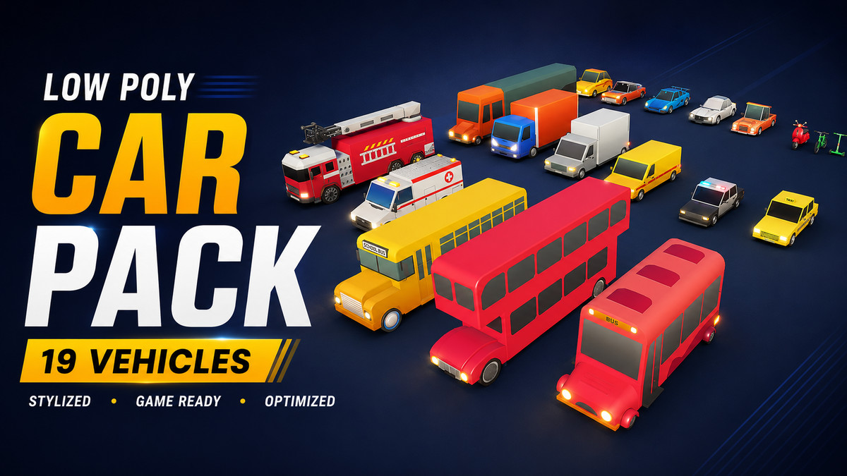 Stylized Low Poly Vehicles Pack