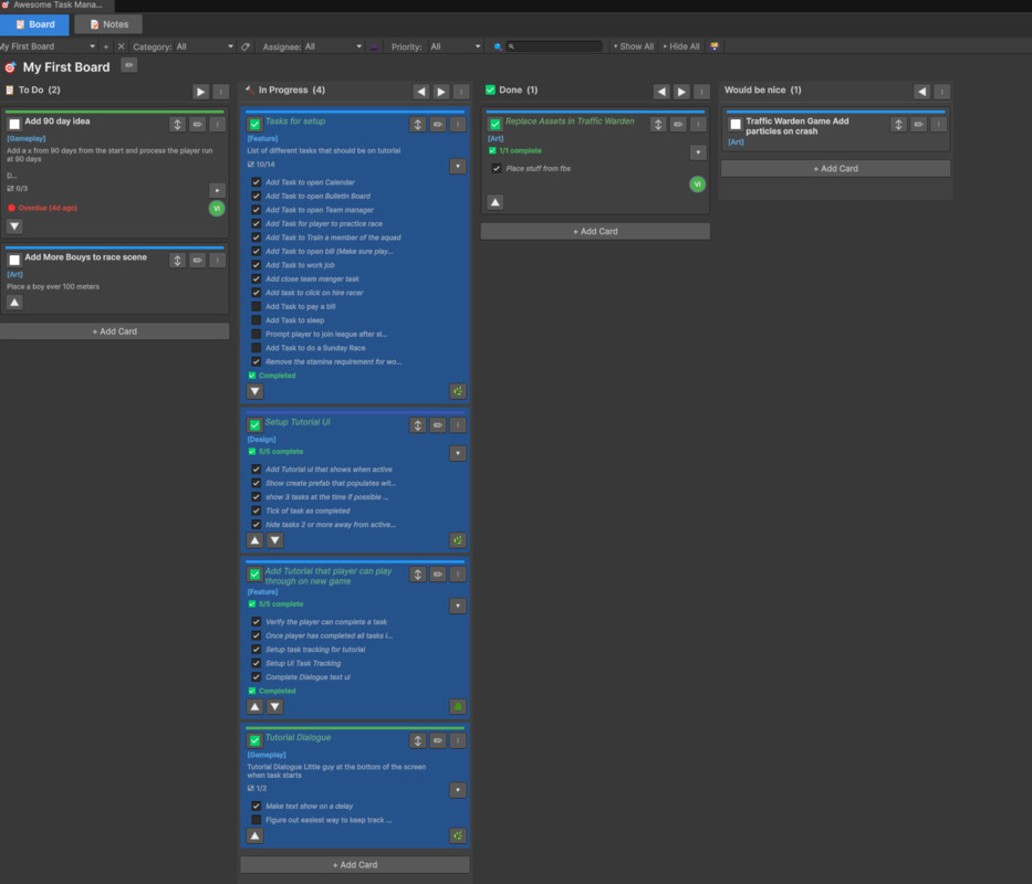Awesome Task Manager (Kanban + Notes Management)