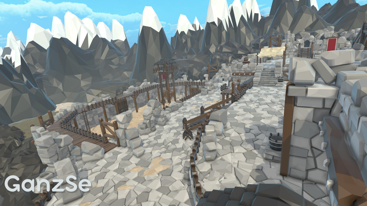 GanzSe Ruin Frontier Outpost - Modular Low Poly Environment