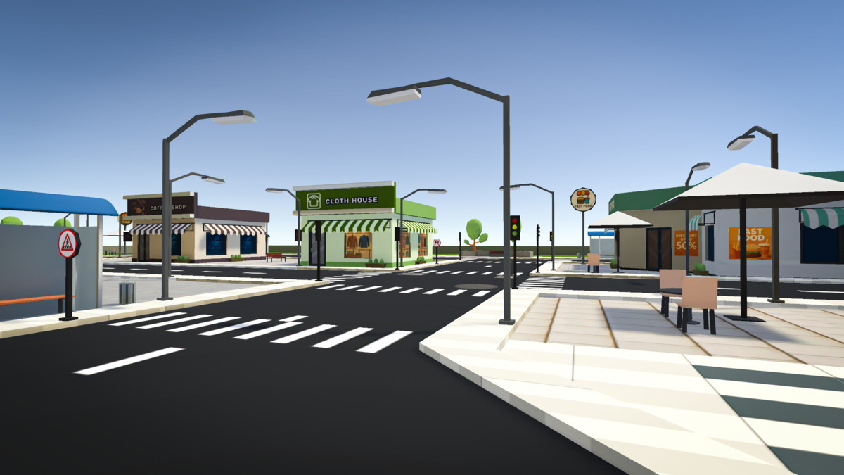 Low poly Modular city and Vehicle Pack
