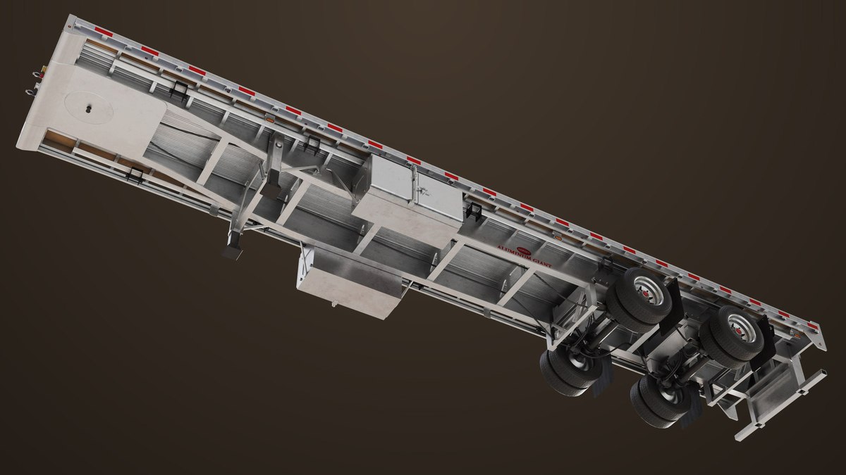 Flat Bed Trailer 05 Heavy Truck URP HDRP Textures