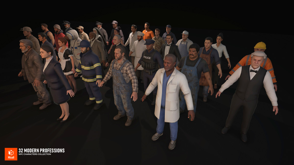 32 Modern Professions – NPC Characters Collection