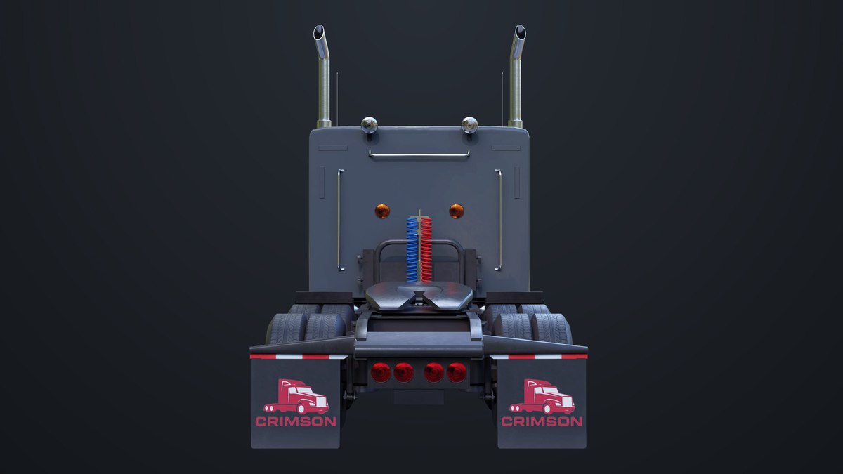 Heavy Truck Chassis 07 Cyan and Grey URP HDRP Textures