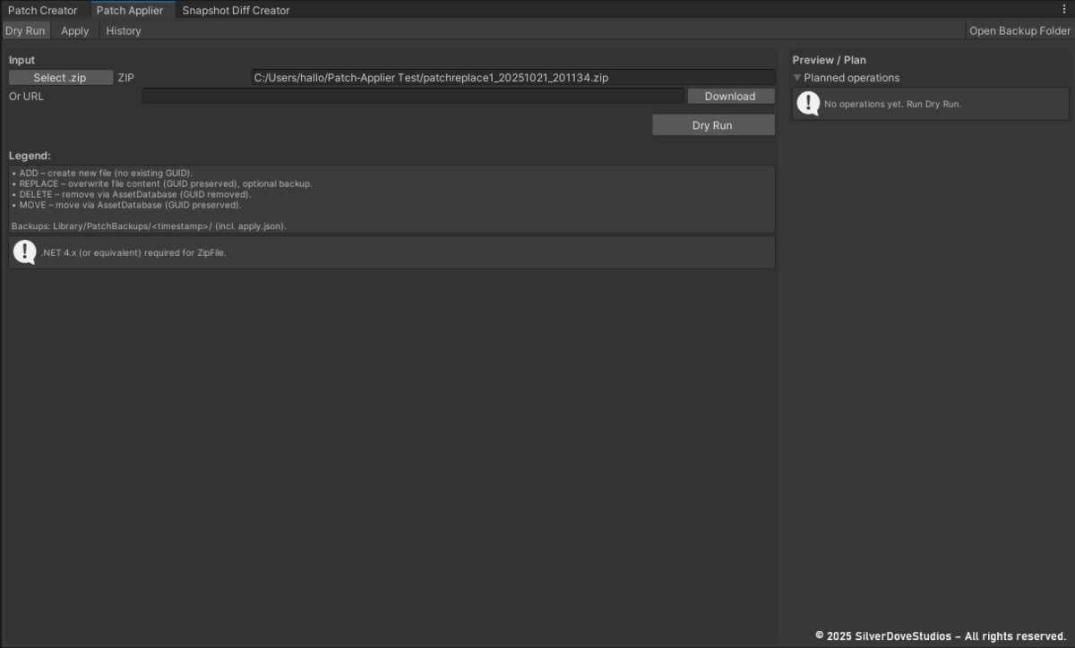 Patch Manager Pro - Versioning, Diff & Rollback for Unity Projects