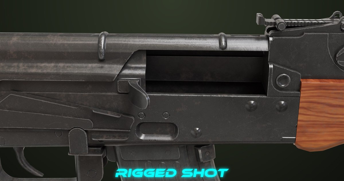 AKMS Light Machine Gun 10 URP HDRP Textures