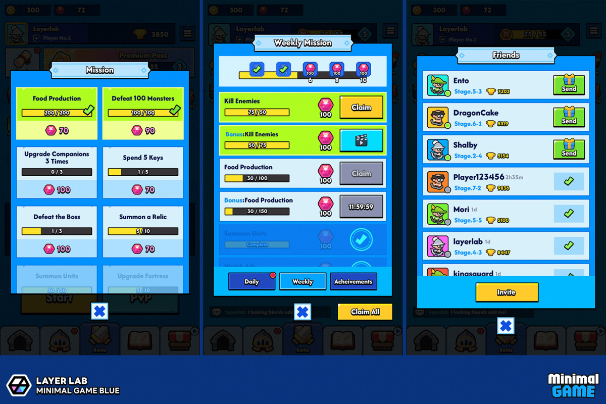 GUI Pro - Minimal Game Blue