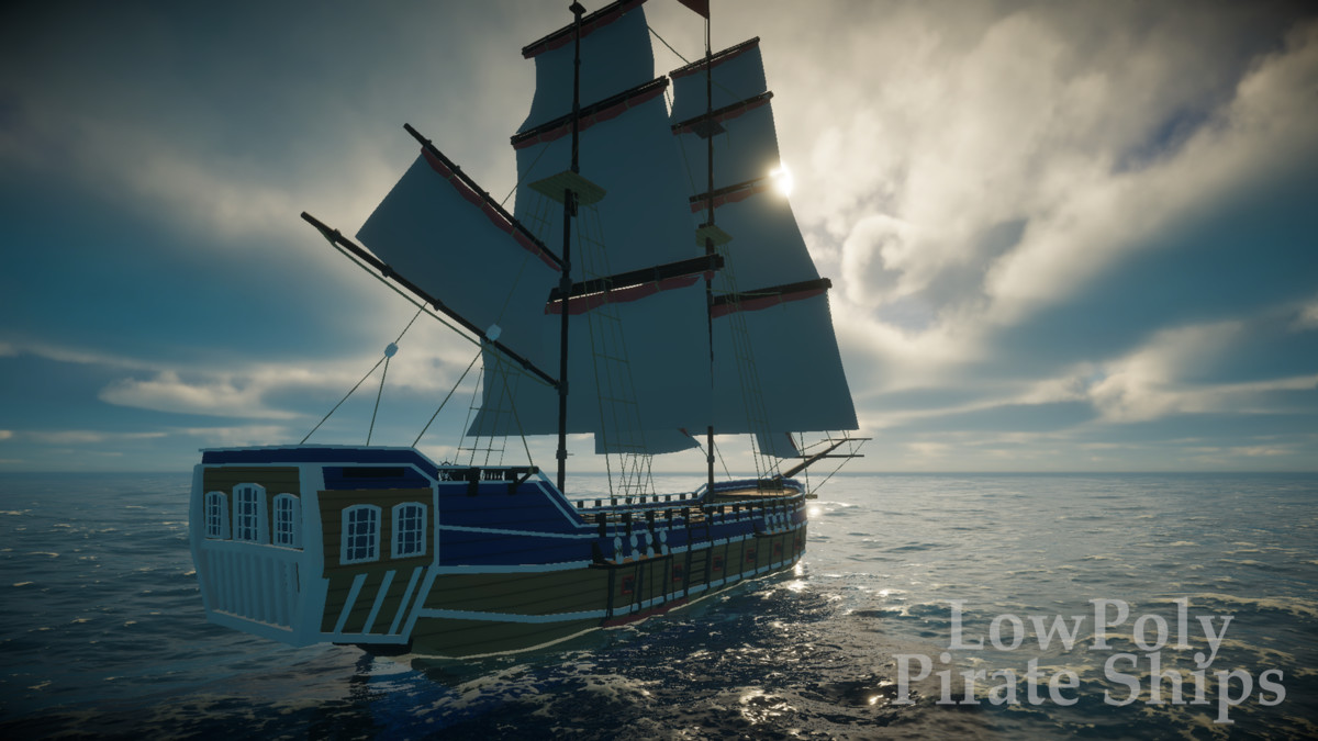 Low Poly Pirate Ships (Mobile Optimized) – By Yorakeys