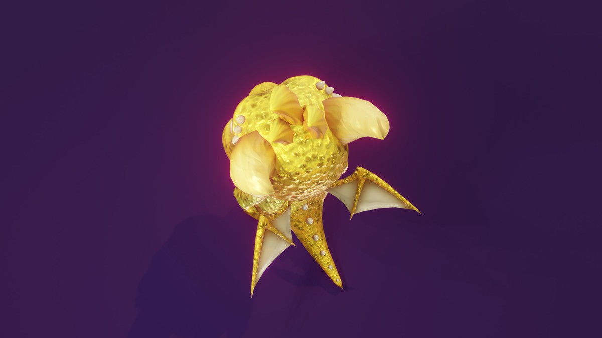 Cartoon Gold Dragon 3D Model (Low-Poly, Game-Ready, Animated, Built-In)