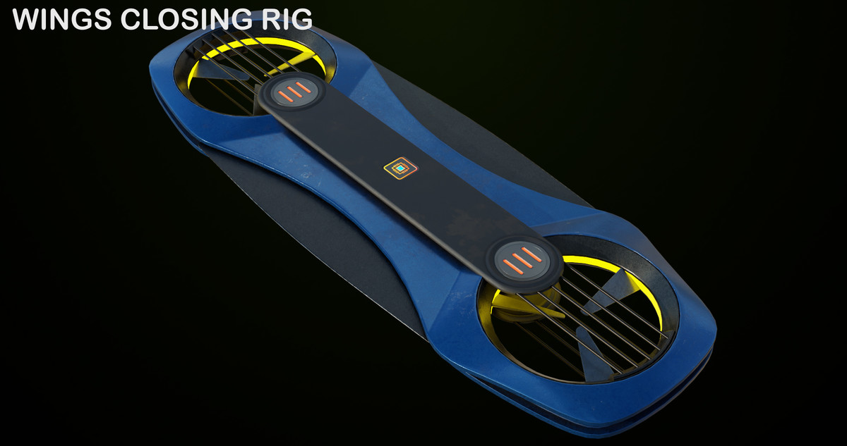 Sci Fi Hoverboard 02 URP HDRP Textures