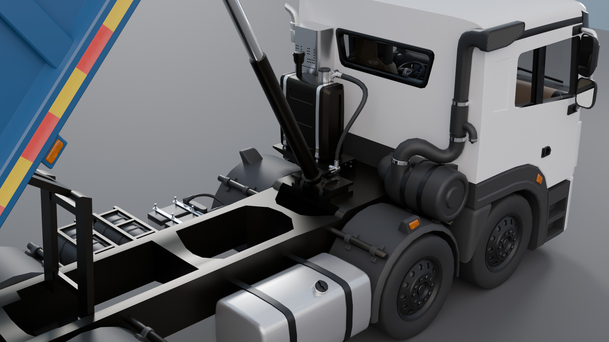 Animated Tipper Dump Truck – Game Ready Construction Vehicle with Interior | PBR