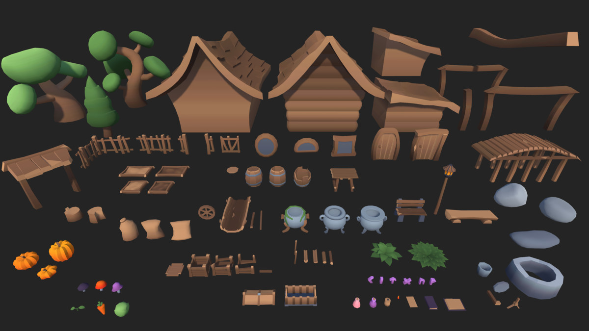 Stylized Cozy Fantasy Props Pack
