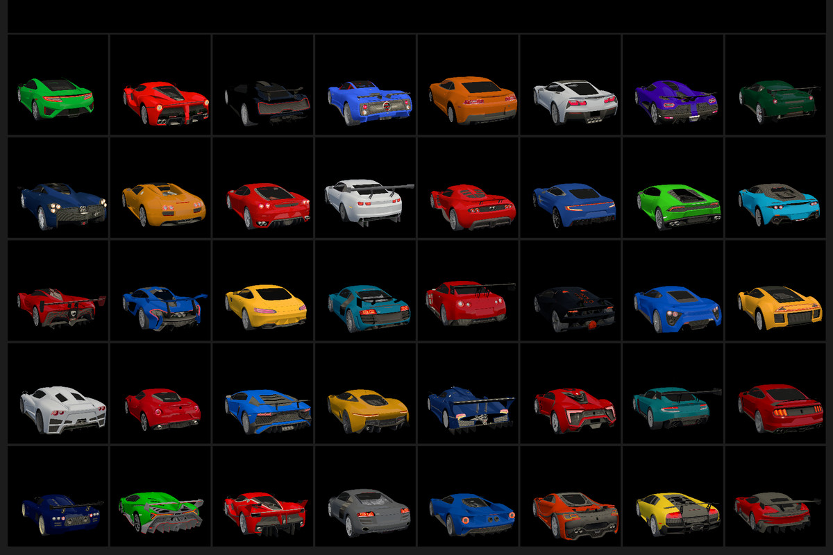 Racing Cars Pack - Low Poly Cars
