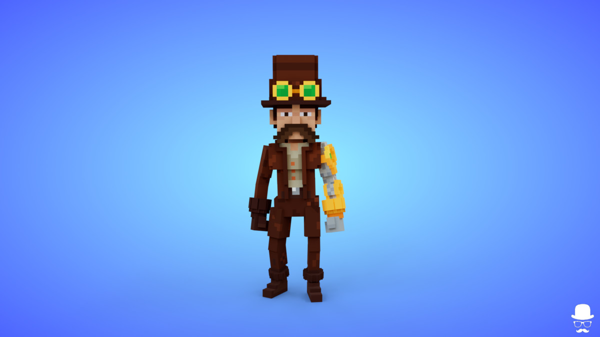 Voxel Steampunk Characters Pack
