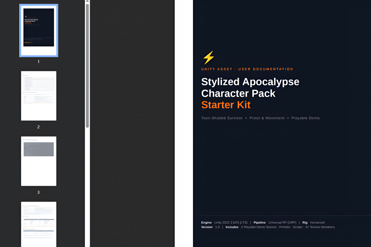 Stylized Apocalypse Character Pack — Starter Kit