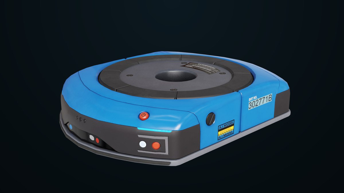 Warehouse Robot Generic Bule URP HDRP Textures