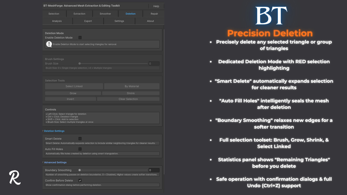 BT-MeshForge: Advanced Mesh Extraction & Editing Toolkit
